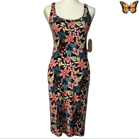 HARLOW Floral Hibiscus Printed Dress Size Small - Picture 1 of 9